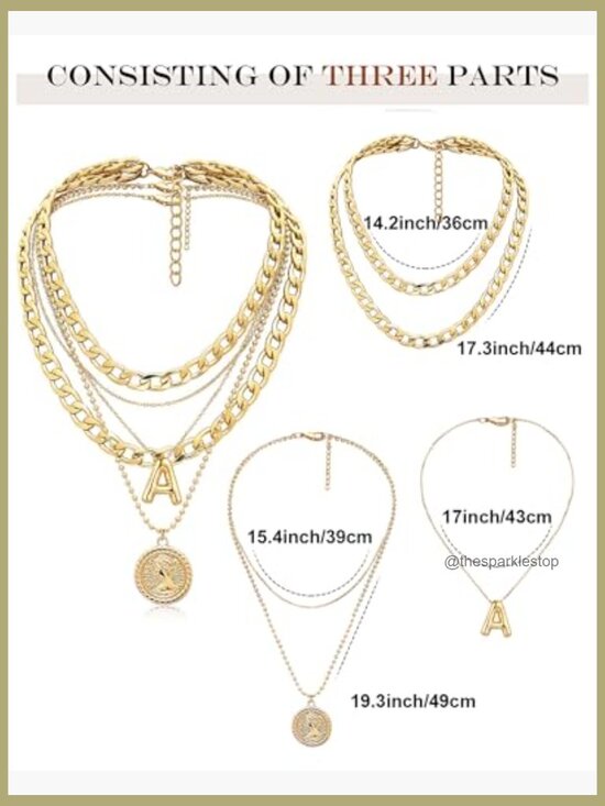 Amazon.com: MJartoria Gold Layered Necklaces for Women  Layered Necklaces for Women Trendy Balloon Initial Coin Pendant Dainty Chunky